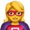 Woman Superhero emoji on Apple